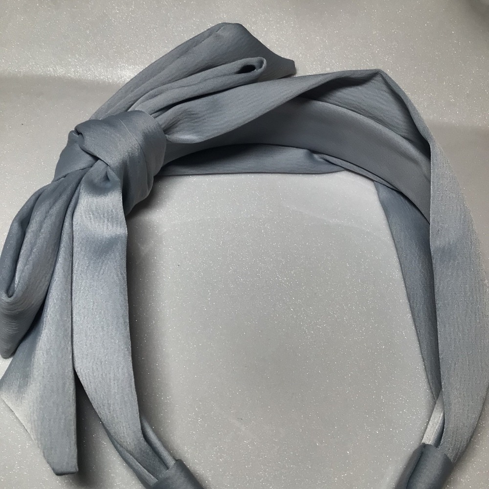 Kristin Ess Satin Headband Vintage Blue With Gift Box-something blue-old money - Picture 3 of 11